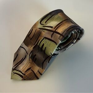 J. Garcia “Scales” Green and Brown Silk Tie